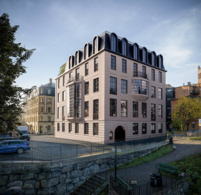 Alternativt förslag av Wingårdhs arkitekter för ny fastighet på Fiskargatan, Södermalm